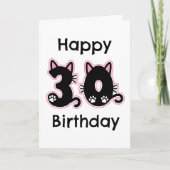 carte de 30e anniversaire du chat (Devant)