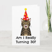 carte de 30e anniversaire du chat (Devant)
