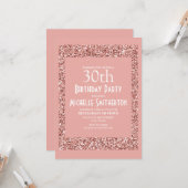 Carte de 30e anniversaire femme Parties scintillan (Devant/Arrière en situation)