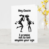 CARTE DE 40e ANNIVERSAIRE DU COUSIN (Fleur jaune)