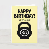 Carte de 40e anniversaire mignonne pour les passio (Devant)