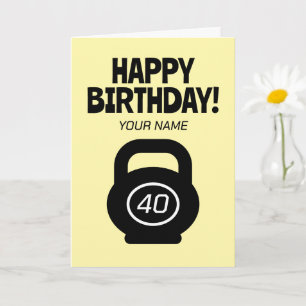 Carte de 40e anniversaire mignonne pour les passio