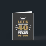 Carte de 40e anniversaire personnalisée Or Noir AN<br><div class="desc">Une simple carte de 40e anniversaire personnalisée Or Noir sera parfaite pour les 40 ans, 50 ans, 55 ans ou toute autre fête d'anniversaire ! La carte de vœux est facile à personnaliser avec le nombre d'années. Si vous devez changer la couleur de fond ou du texte, cliquez simplement sur...</div>