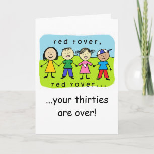 Carte de 40e anniversaire Red Rover