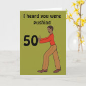 Carte de 50e anniversaire (Fleur jaune)