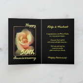 Carte de 50e anniversaire de mariage avec bourgeon (Intérieur)