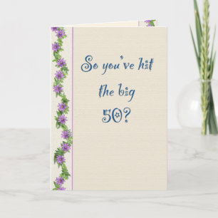 Carte de 50e anniversaire humoristique