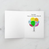 Carte de 5e anniversaire remplie par le ballon (Intérieur)