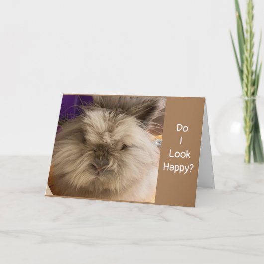 CARTE DE **60e ANNIVERSAIRE" AVEC UN LAPIN COMIQUE (Devant)