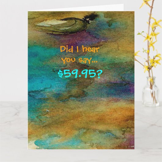 Carte de 60e anniversaire humoristique (Fleur jaune)