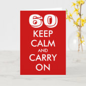 Carte de 60e anniversaire | Restez calme et contin (Fleur jaune)
