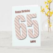 Carte de 65e anniversaire (Fleur jaune)