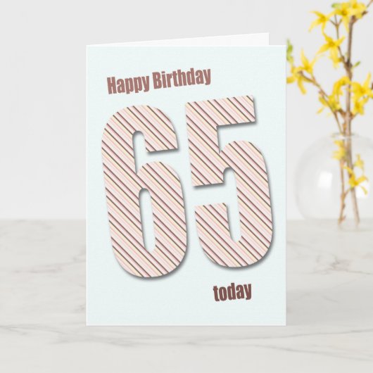 Carte de 65e anniversaire (Fleur jaune)