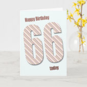 Carte de 66e anniversaire (Fleur jaune)