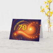 Carte de 70e anniversaire (Fleur jaune)