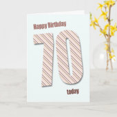 Carte de 70e anniversaire (Fleur jaune)