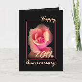 Carte de 70e anniversaire de mariage avec bourgeon (Devant)