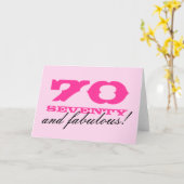 Carte de 70e anniversaire pour femmes | 70 et fabu (Fleur jaune)