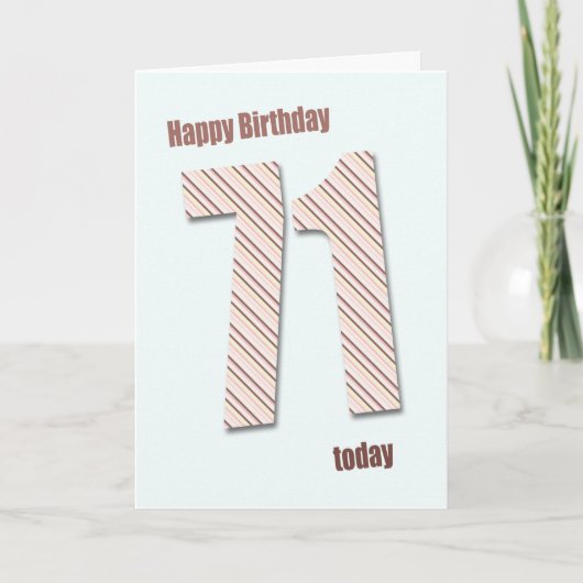 Carte de 71e anniversaire (Devant)