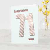 Carte de 71e anniversaire (Fleur jaune)