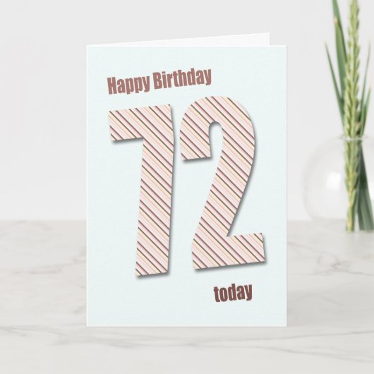 Carte de 72e anniversaire (Devant)