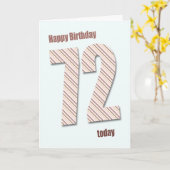 Carte de 72e anniversaire (Fleur jaune)
