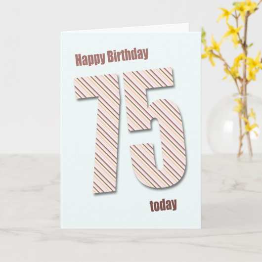Carte de 75e anniversaire (Fleur jaune)