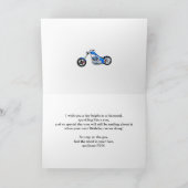 Carte de 76e anniversaire avec moto (Intérieur)