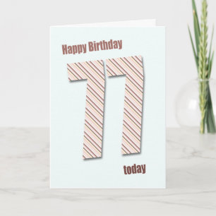Carte de 77e anniversaire