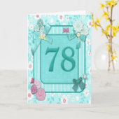 Carte de 78e anniversaire avec fleurs (Fleur jaune)