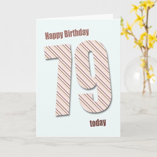 Carte de 79e anniversaire (Fleur jaune)