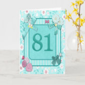 Carte de 81e anniversaire avec fleurs (Fleur jaune)