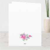 Carte de 90e anniversaire avec fleurs aquarelles r (Dos)