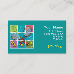 Carte de "affaires" de tennis