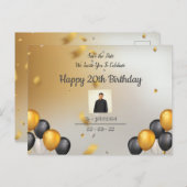 Carte de annonce Joyeux Anniversaire (Devant / Derrière)