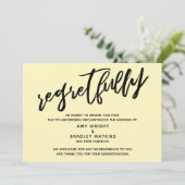 Carte de Annulation de Mariage Jaune Clair avec Re (Debout devant)