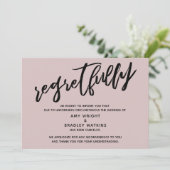 Carte de Annulation de Mariage Poussiéreuse Rose a (Debout devant)
