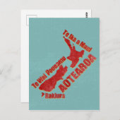 Carte de Aotearoa Nouvelle-Zélande (Devant / Derrière)