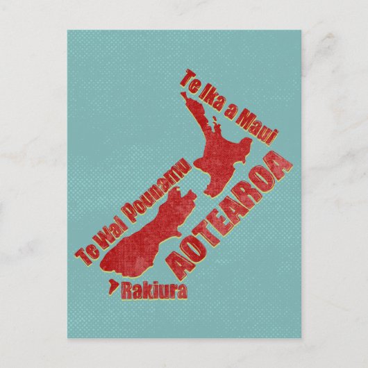 Carte de Aotearoa Nouvelle-Zélande (Devant)