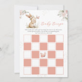 Carte de Baby Bingo Shower de Bébé Lapin Mignon Fi (Devant)