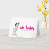 Carte de baby shower (Fleur jaune)