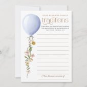 Carte de Baby shower à ballons de tradition famili (Devant)