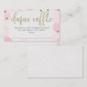 Carte de Baby shower à broche à broche rose Polka (Devant / Derrière)