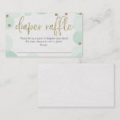 Carte de Baby shower à broche à broche verte Polka (Devant / Derrière)