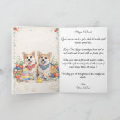 Carte de Baby Shower avec Corgis (Intérieur)