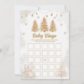Carte de Baby Shower Bébé Bingo Arbre de Noël en O (Devant)
