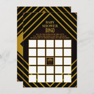 Carte de Baby shower Bingo Gatsby Gold 2020