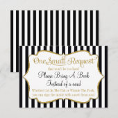 Carte de Baby shower Black Gold Apportez Un Boy De (Devant / Derrière)