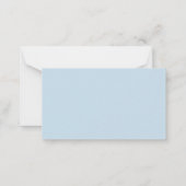 Carte de Baby shower bleu carafe (Dos)