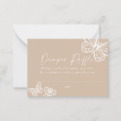 Carte de Baby shower Boho Beige Diaper Raffe (Devant)